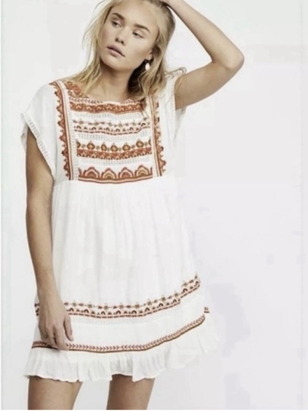 Free People Sunrise Wanderer Mini Dress XS
